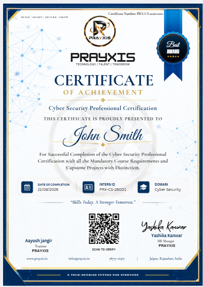 Official Prayxis Certificate